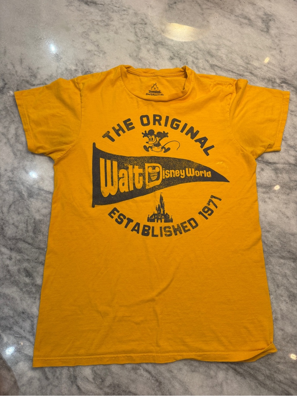 Vintage Mickey Mouse Walt Disney World Disneyland tee Orange Graphic Tee